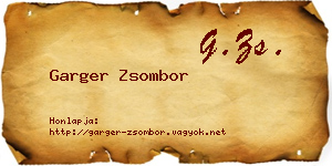 Garger Zsombor névjegykártya